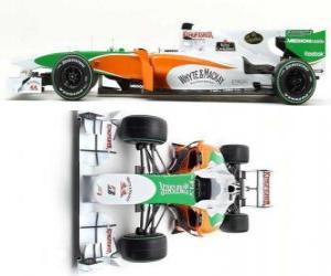 Puzzle de Vista lateral y aérea del Force India VJM03