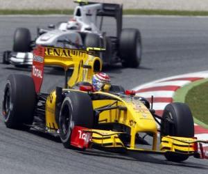 Puzzle de Vitaly Petrov - Renault - Barcelona 2010