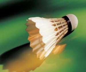 Puzzle de Volante o pluma para jugar a bádminton