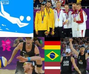 Puzzle de Vóley playa masc. LDN 2012