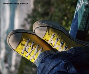 Puzzle de Zapatillas deportivas amarillas