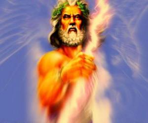 Puzzle de Zeus, el dios griego del Cielo y el Trueno y rey de los dioses olímpicos
