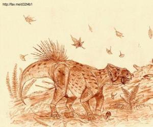 Puzzle de Zhuchengceratops que vivió a finales del período Cretácico, hace aproximadamente 75 millones de años