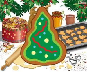 Puzzle de Árbol de Navidad, una galleta de Navidad