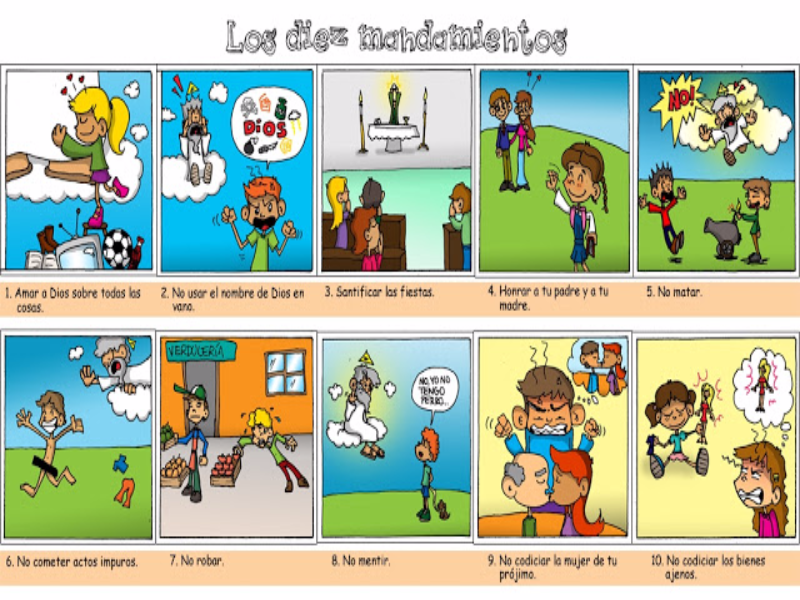 Puzzle de 10 mandamientos , rompecabezas de