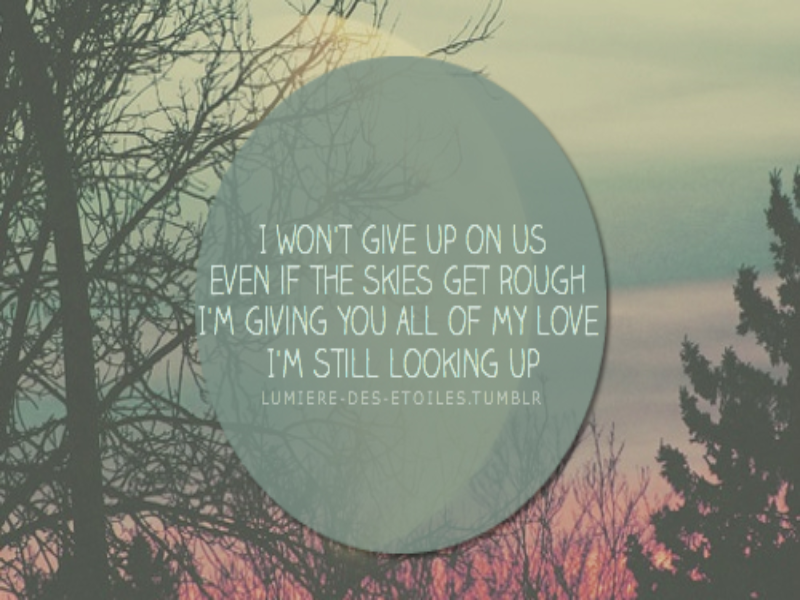 Puzzle de I won't give up , rompecabezas de 