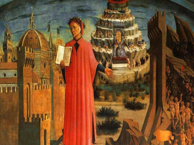 Данте упоминает церковь сан. Данте Алигьери фреска. Фреска Микелино Данте Алигьери. Доменико ди Микелино Данте. Микелино да Безоццо Данте.