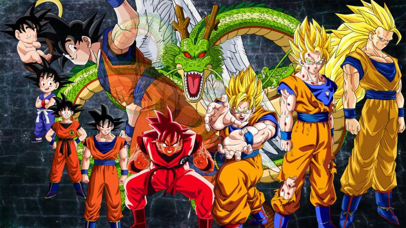 Puzzle de la evolucion de goku de dragon ball z , rompecabezas de Puzzle de la evolucion de goku de dragon ball z , rompecabezas de
