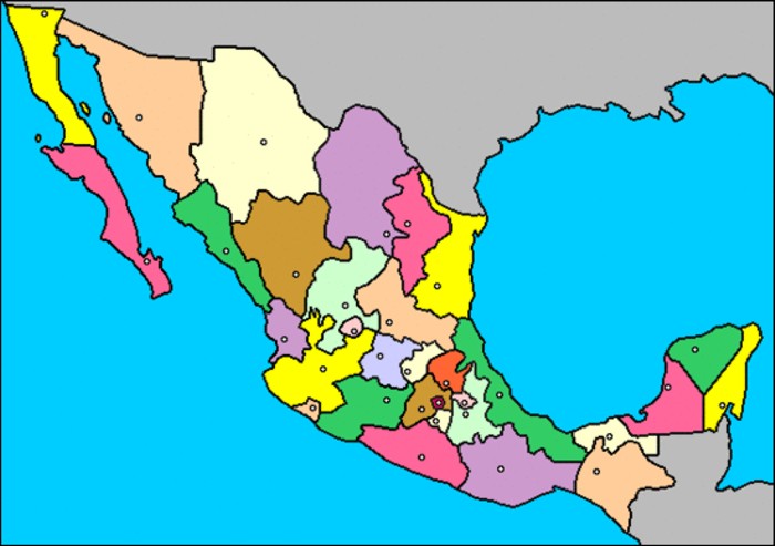 Puzzle de mapa de México para armar , rompecabezas de.